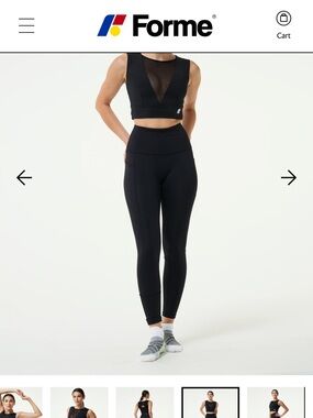 Forme Radiance Women’s Black Mesh-Panel Sports Bra